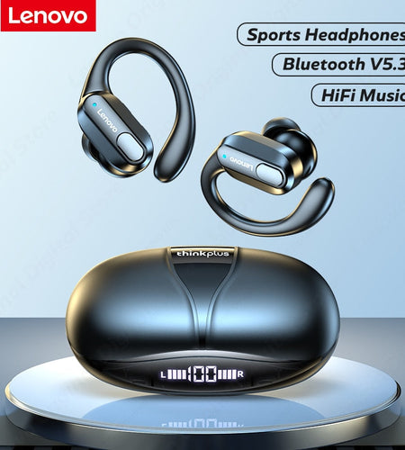 Lenovo XT80 Bluetooth 5.3 Earphones True Wireless Headphones with Mic Button Control Noise Reduction Earhooks Waterproof Headset