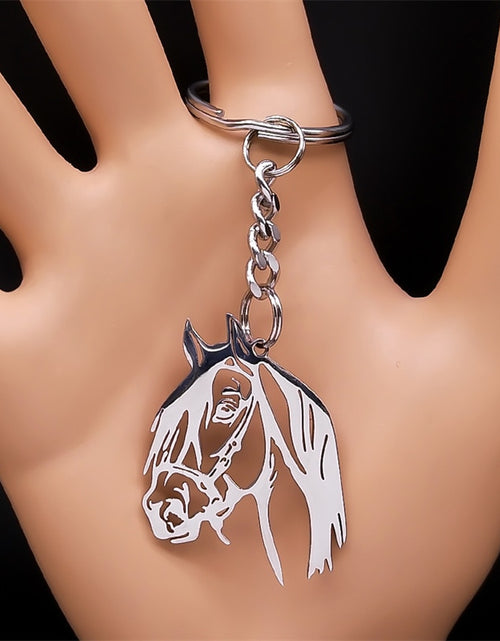 Load image into Gallery viewer, Stainless Steel Horse Head Unisex Pendant, Necklace, Ring, Key Chain
