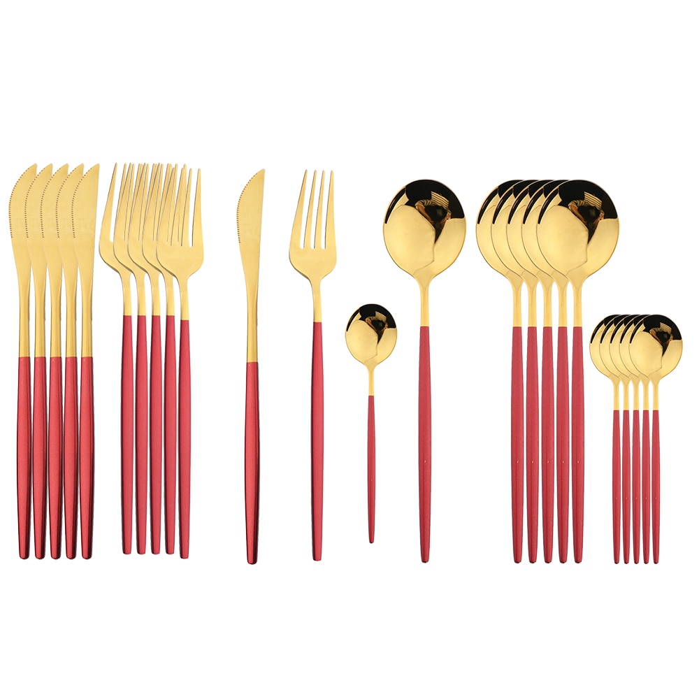 24pcs Stainless Steel Cutlery Set