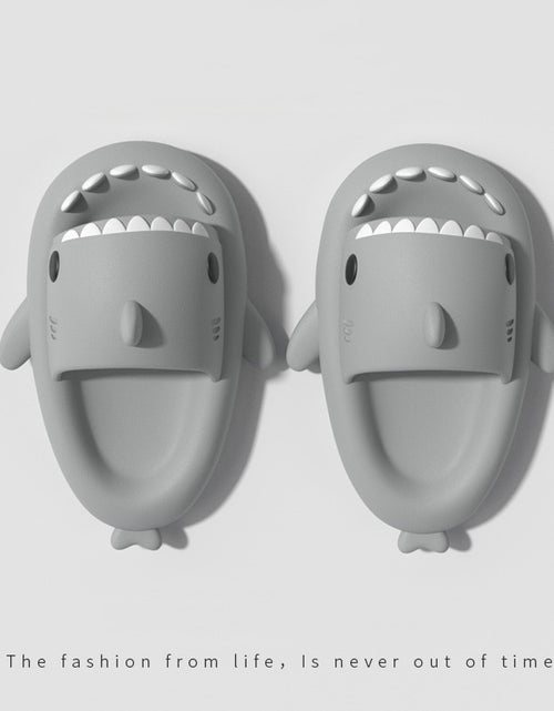 Load image into Gallery viewer, Adult&#39;s Slippers Indoor Outdoor Funny Shark Cartoon
