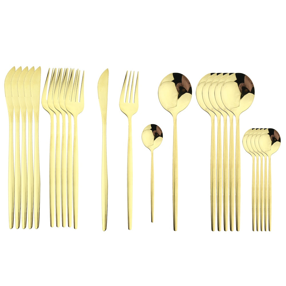 24pcs Stainless Steel Cutlery Set