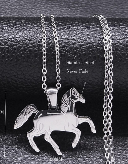 Load image into Gallery viewer, Stainless Steel Horse Head Unisex Pendant, Necklace, Ring, Key Chain
