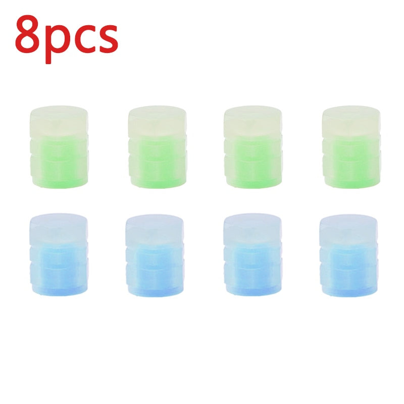 4Pcs Glowing Car Tire Valve Caps