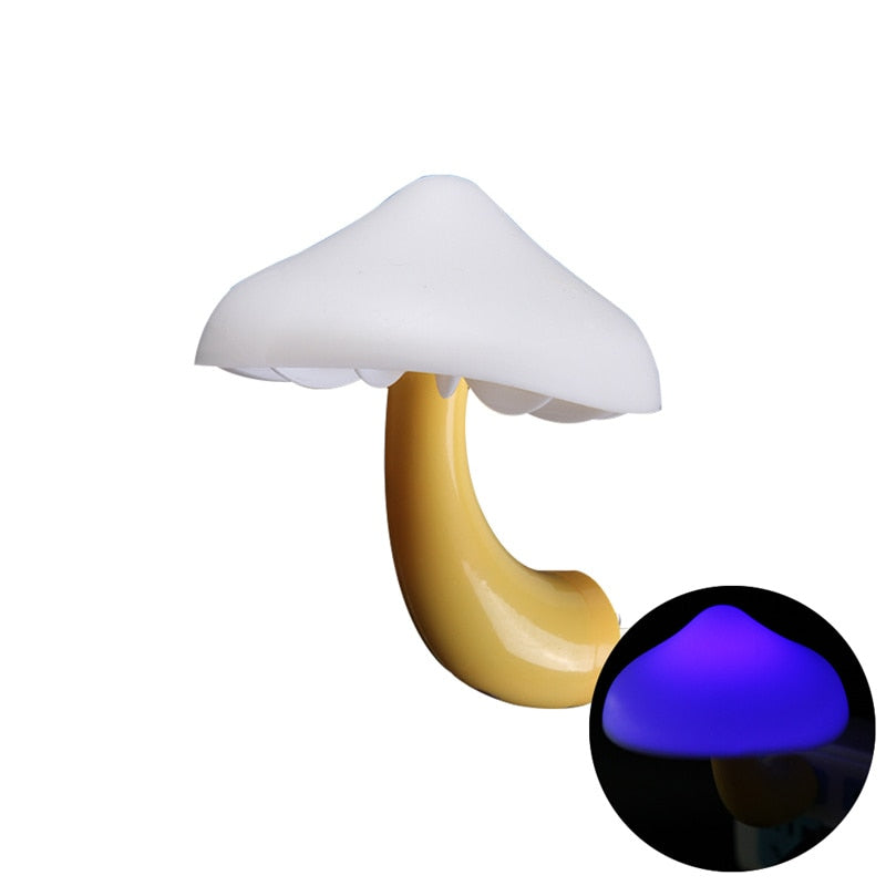 LED Night Light Mushroom Wall Socket Lamp