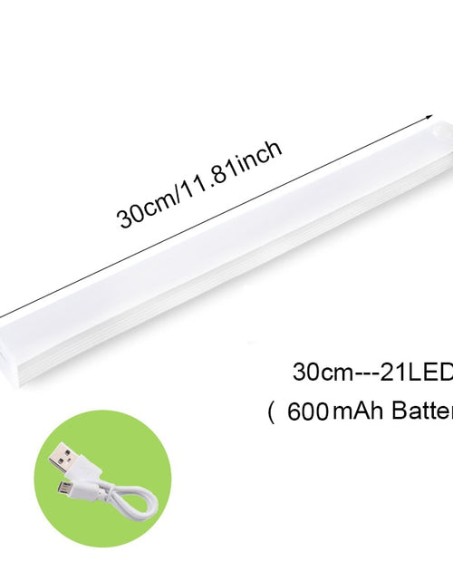 Load image into Gallery viewer, 6/10 LED Induction Under Cabinet Light Motion Sensor Closet Night Lamp Battery Powered Magnetic Strip Light For Kitchen Wardrobe
