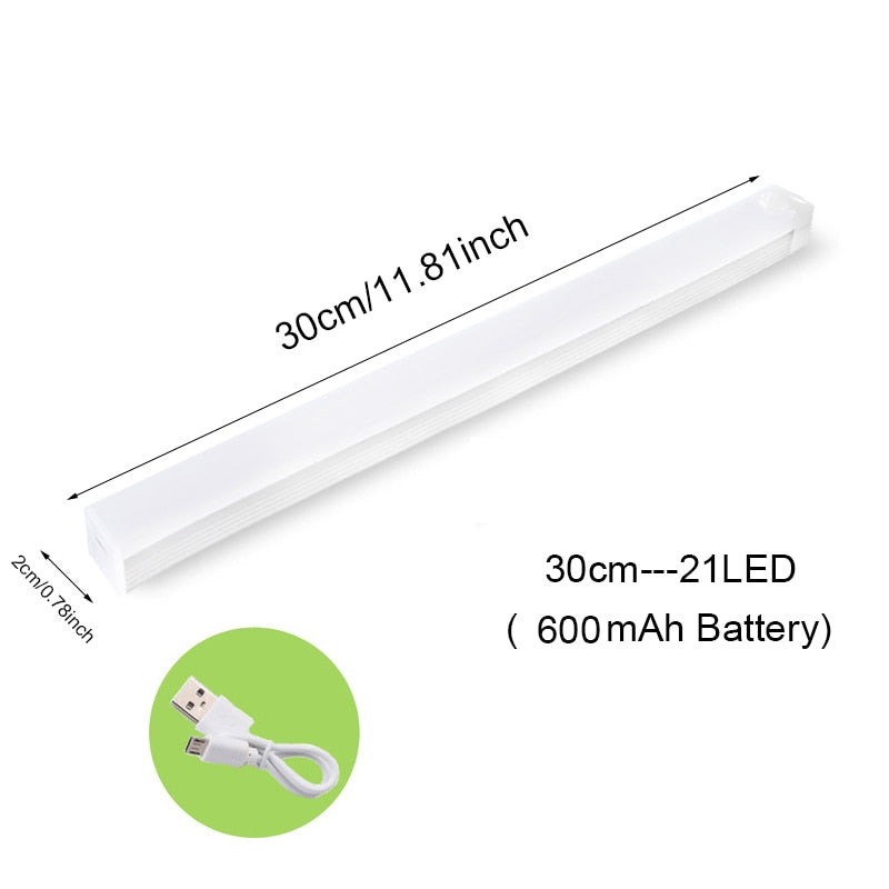 6/10 LED Induction Under Cabinet Light Motion Sensor Closet Night Lamp Battery Powered Magnetic Strip Light For Kitchen Wardrobe