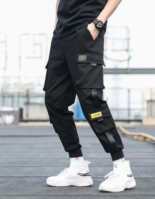 Load image into Gallery viewer, Classic Streetwear Casual Men Ribbons Harem Jogging Pants
