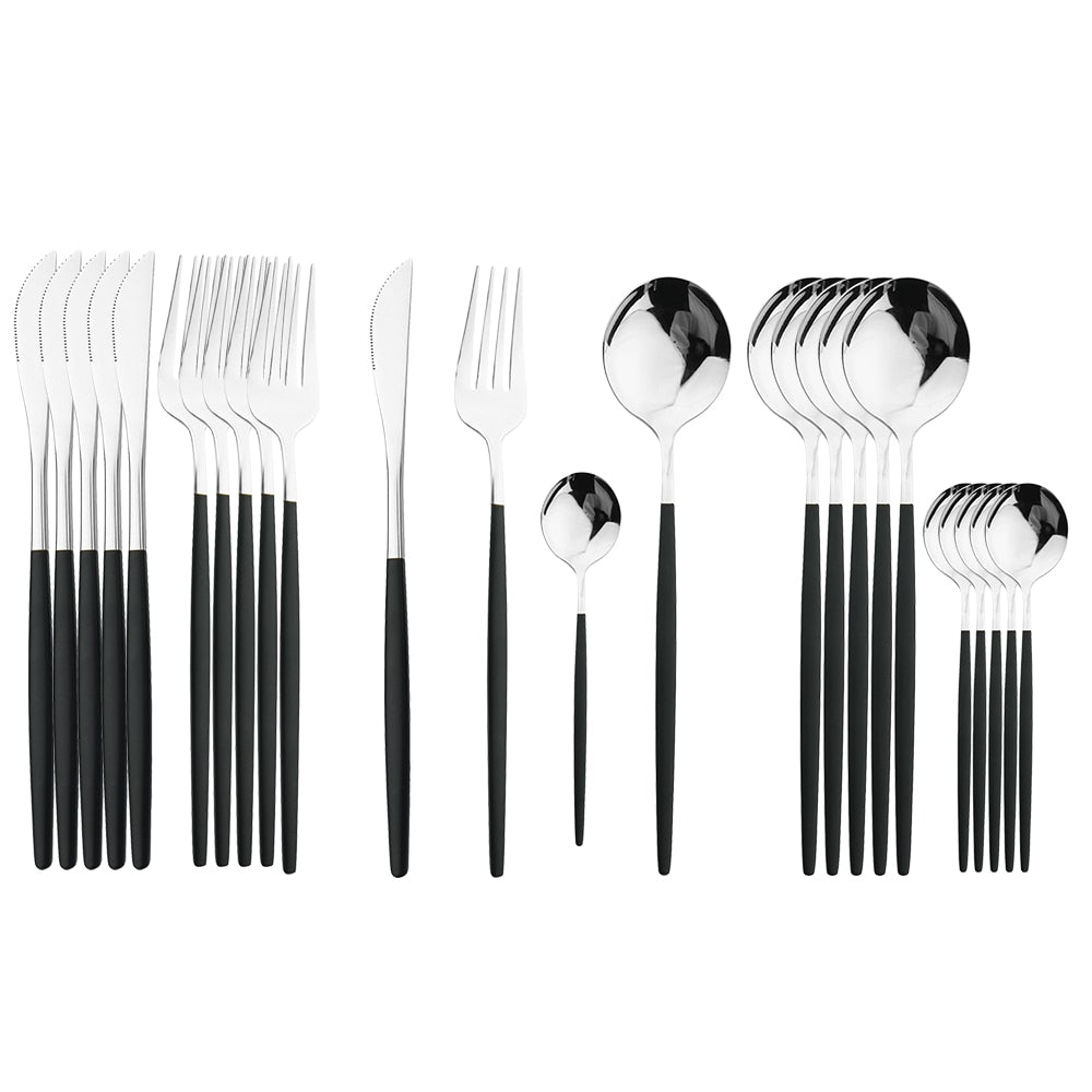 24pcs Stainless Steel Cutlery Set