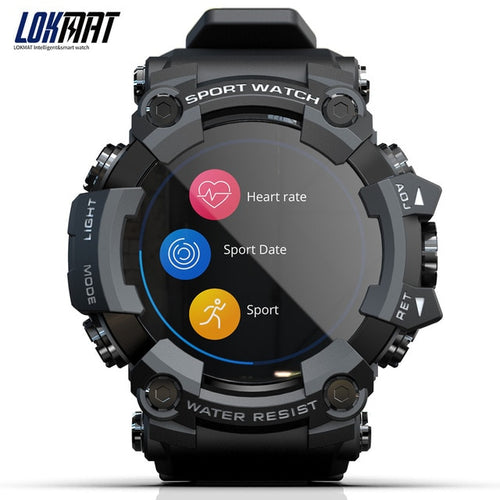 Load image into Gallery viewer, LOKMAT ATTACK Full Touch Screen Fitness Tracker Smart Watch Men Heart Rate Monitor Blood Pressure Smartwatch For Android ios
