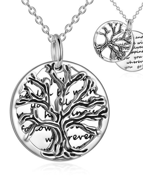 Load image into Gallery viewer, Jewelry Gifts Tree of Life Necklace Sterling Silver Best Wishes to Friend Pendant Jewelry Gifts for Women Men Friends
