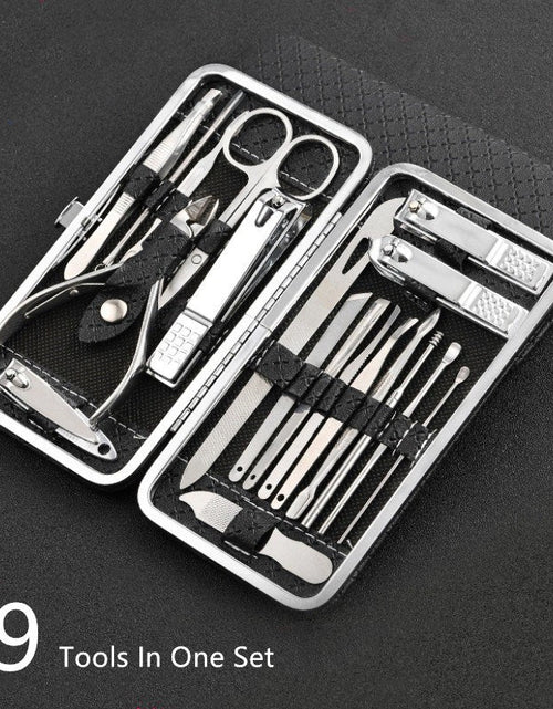 Load image into Gallery viewer, 19 in 1 Stainless Steel Manicure  and Pedicure Tools
