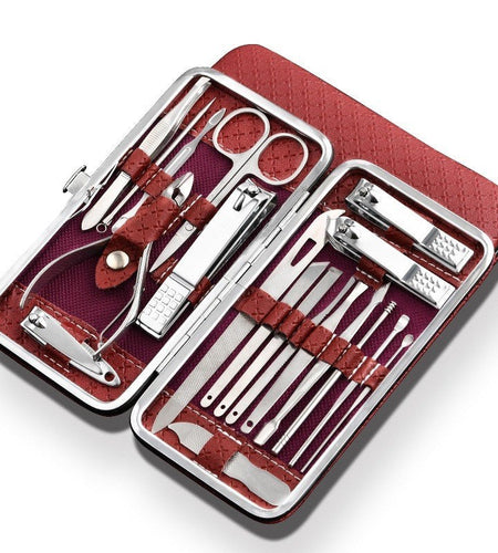 19 in 1 Stainless Steel Manicure  and Pedicure Tools
