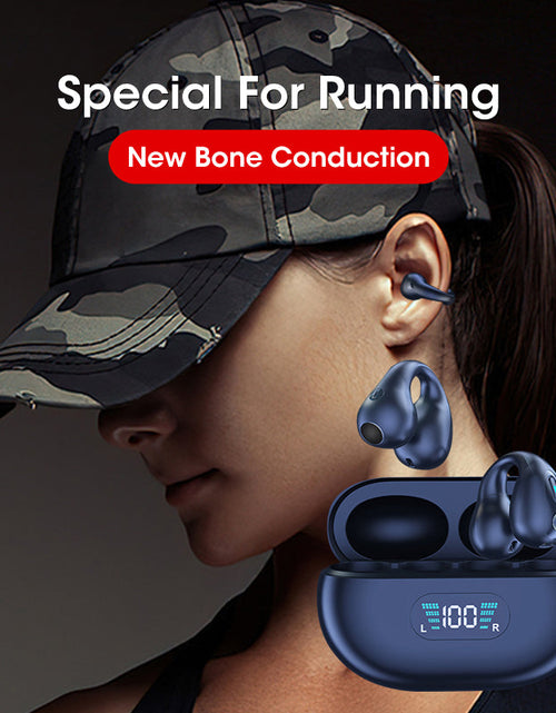 Load image into Gallery viewer, Bone Conduction Headphones TWS Earbuds Ear Clip Bluetooth 5.3 Touch Wireless Earphone In-Ear Bass HIFI Sports Headset
