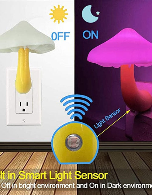 Load image into Gallery viewer, LED Night Light Mushroom Wall Socket Lamp
