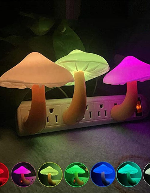 Load image into Gallery viewer, LED Night Light Mushroom Wall Socket Lamp
