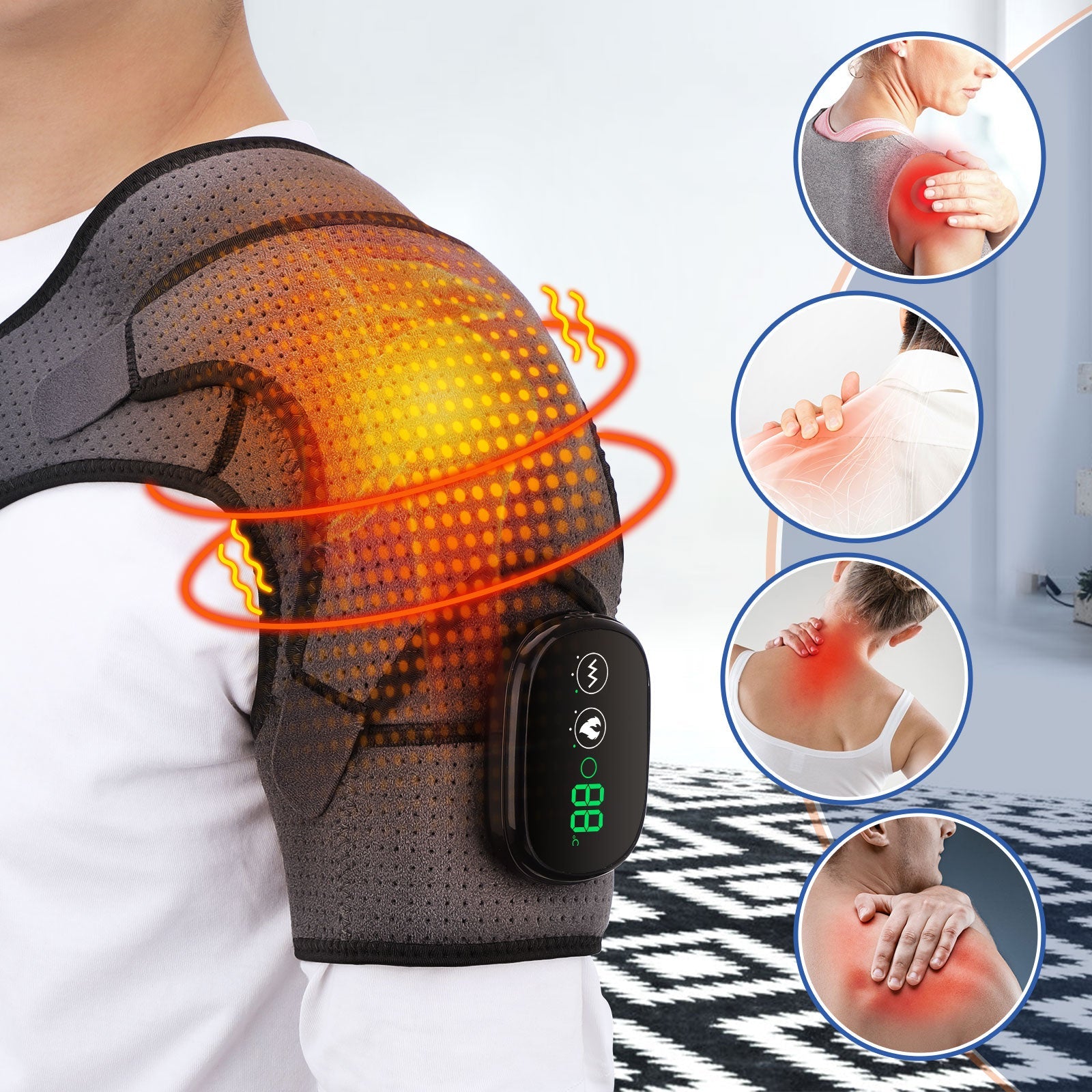 Heated Massage Shoulder Brace